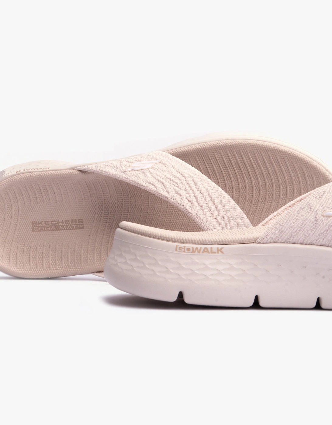 Skechers 141404/NAT GO WALK FLEX SANDAL - SPLENDOR Womens Sandals Natural/Purple