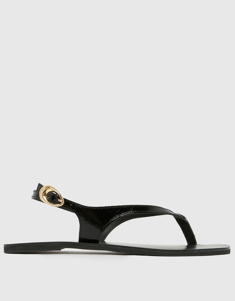 Townsend Toe Post Sling Back Sandals - Black