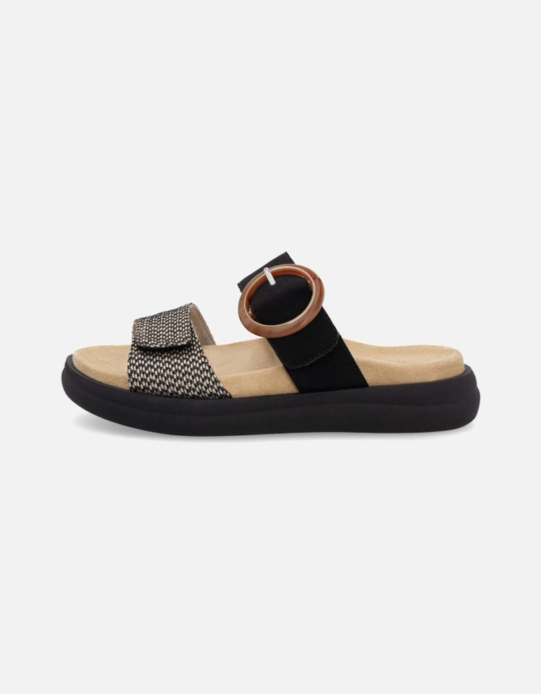 D2N51-03 Womens Sandals Black Combination