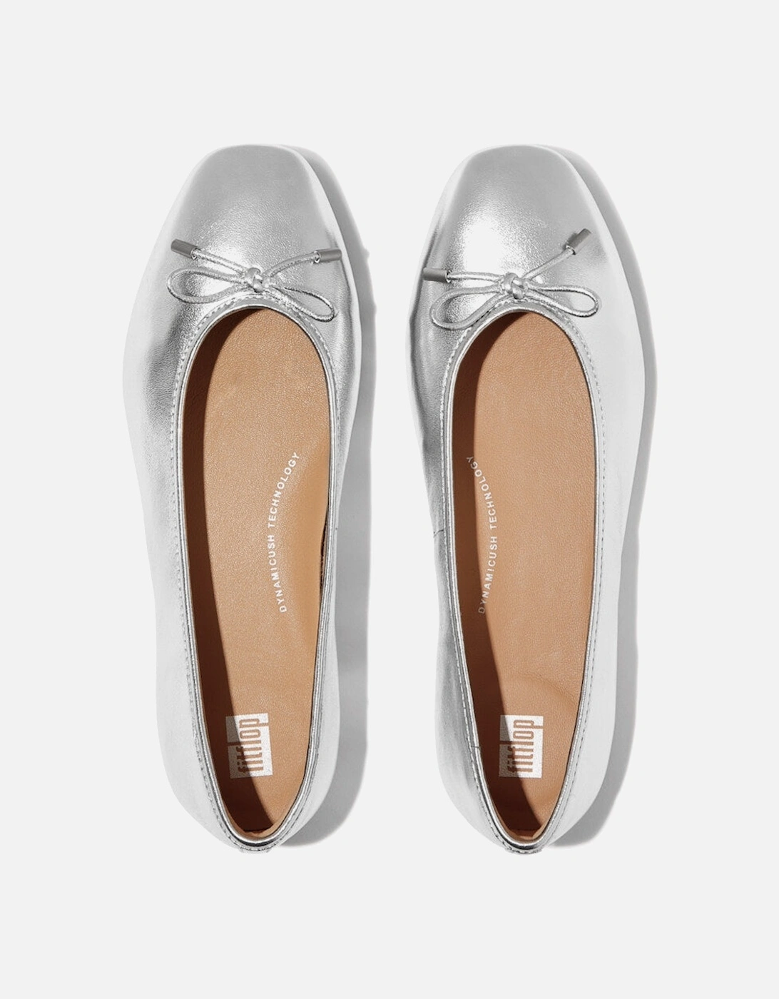 DELICATO BOW SOFT Womens Ballet Flats Silver