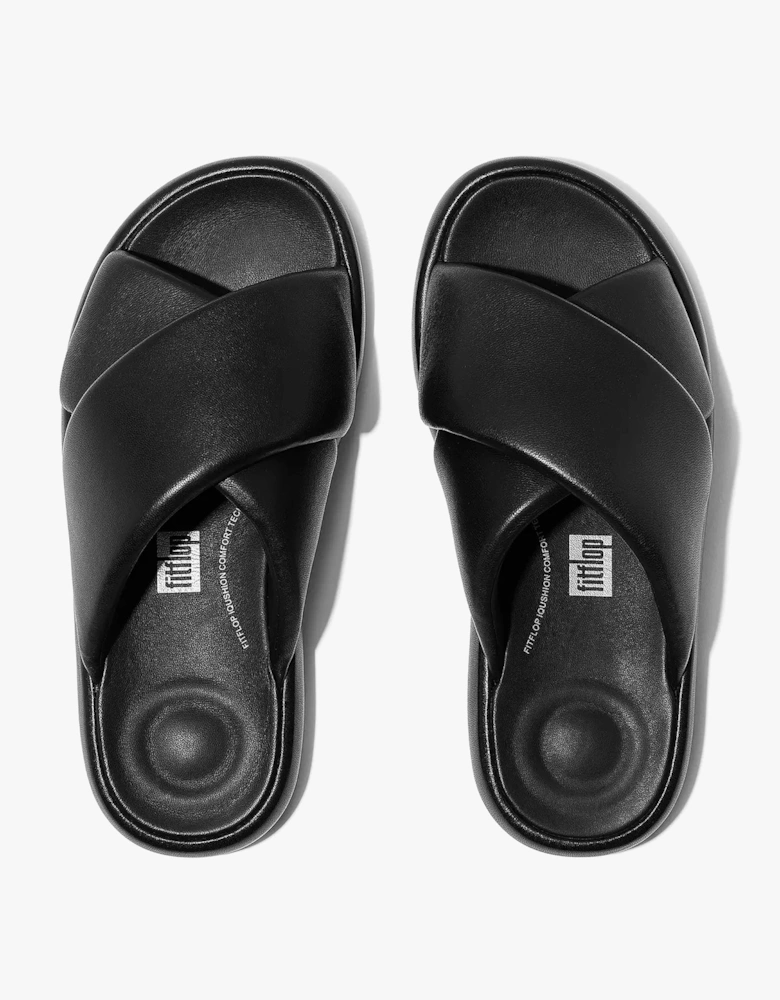 iQUSHION D-LUXE Womens Slides All Black
