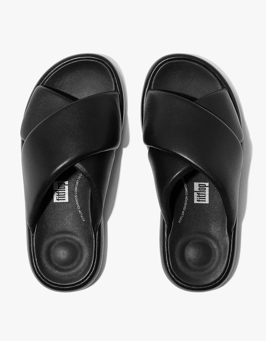iQUSHION D-LUXE Womens Slides All Black