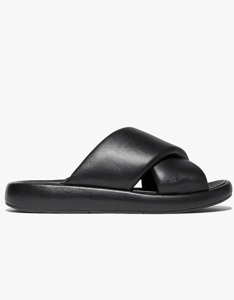 iQUSHION D-LUXE Womens Slides All Black