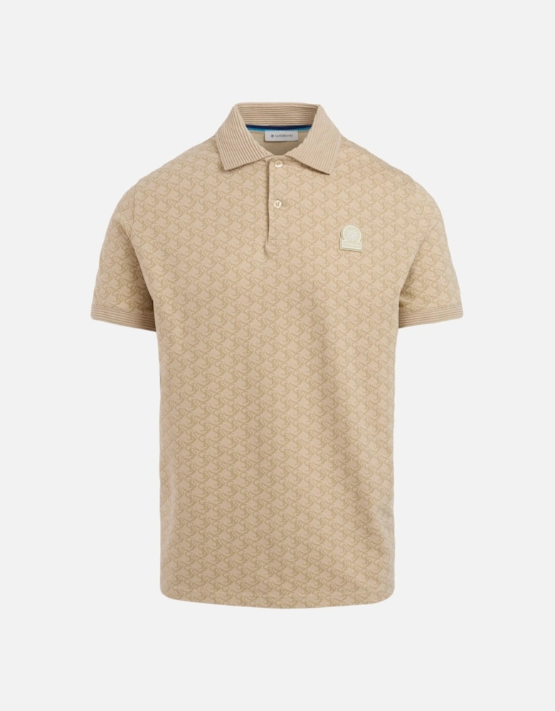 SB Monogram Jacquard Polo Shirt Sand