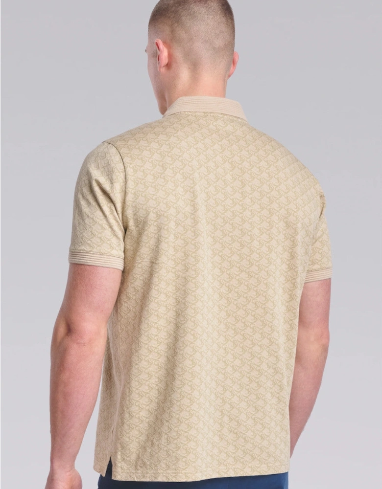 SB Monogram Jacquard Polo Shirt Sand