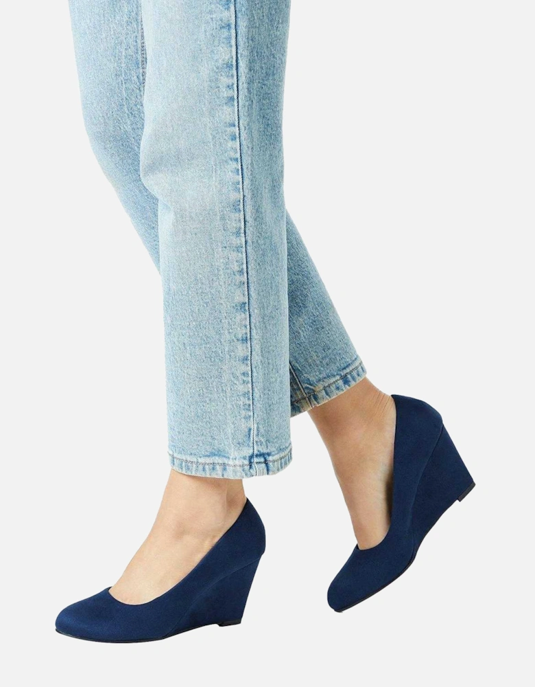 Womens/Ladies Duke Wedge Court Shoes
