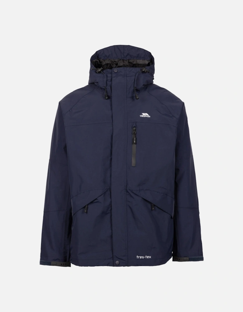 Mens Corvo Hooded Full Zip Waterproof Jacket/Coat