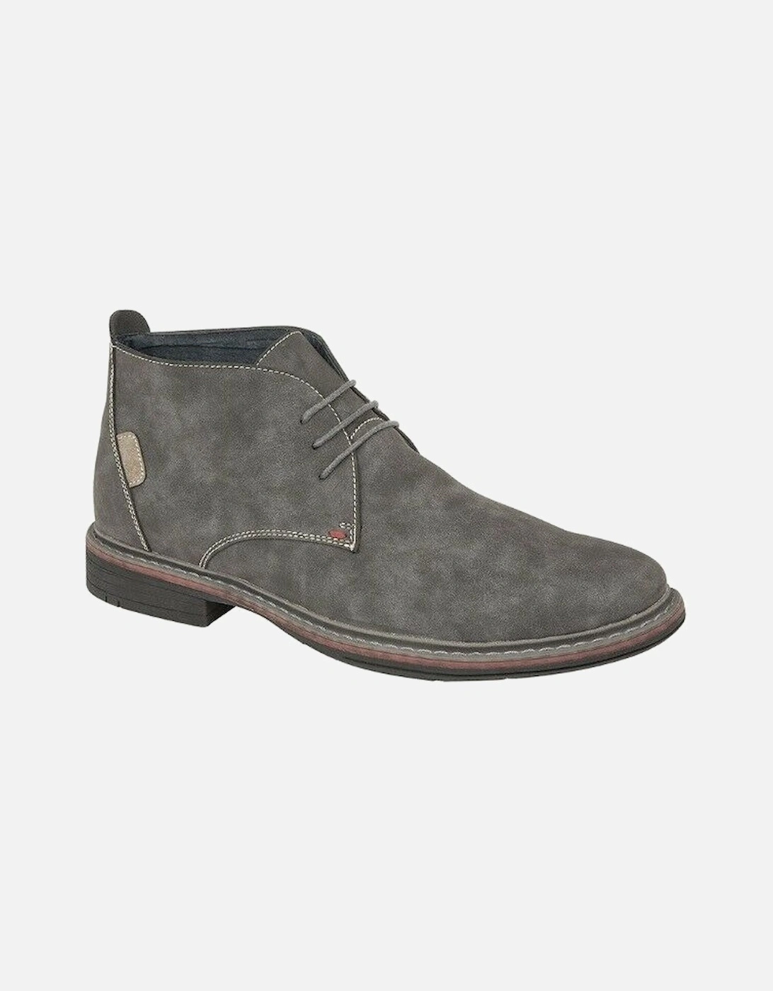 Mens 3 Eye Synthetic Nubuck Desert Boots, 2 of 1