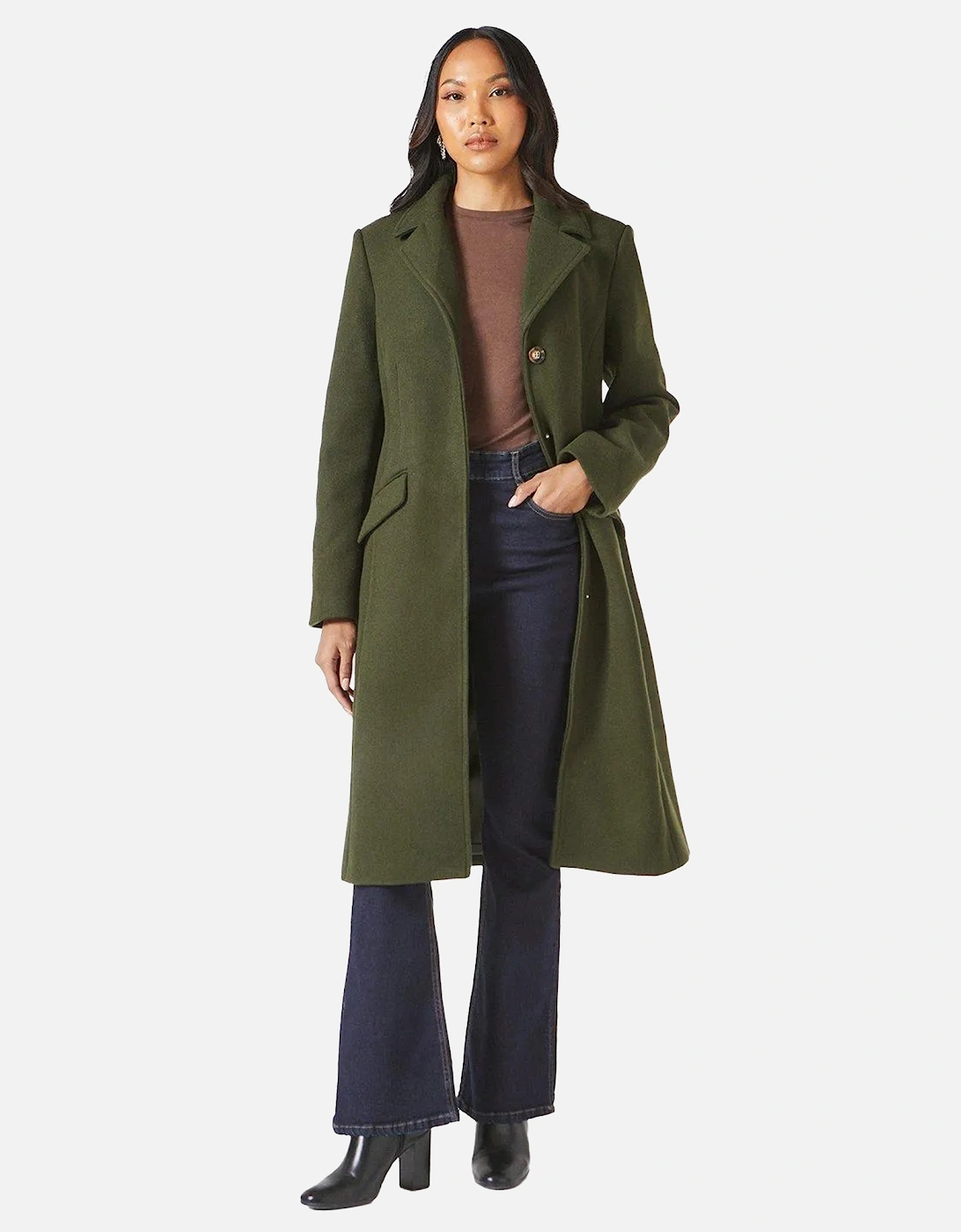 Womens/Ladies Single-Breasted Tailored Coat, 4 of 3