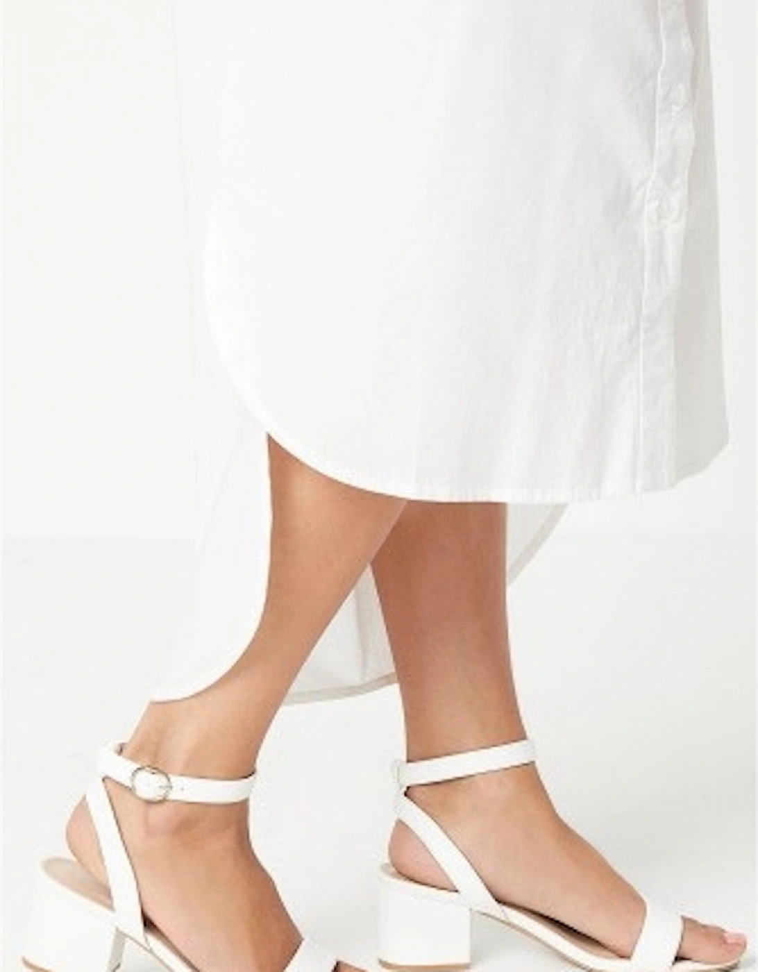 Womens/Ladies Tommi Barely There Wide Medium Block Heel Sandals, 4 of 3