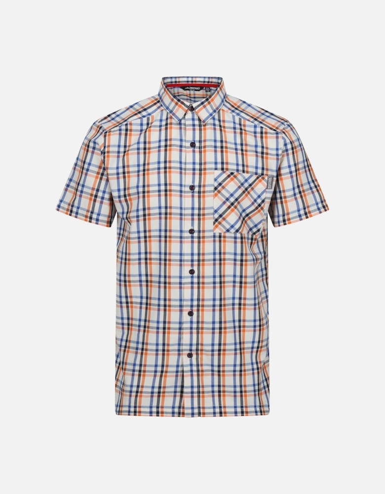 Mens Mindano VIII Checked Short-Sleeved Shirt