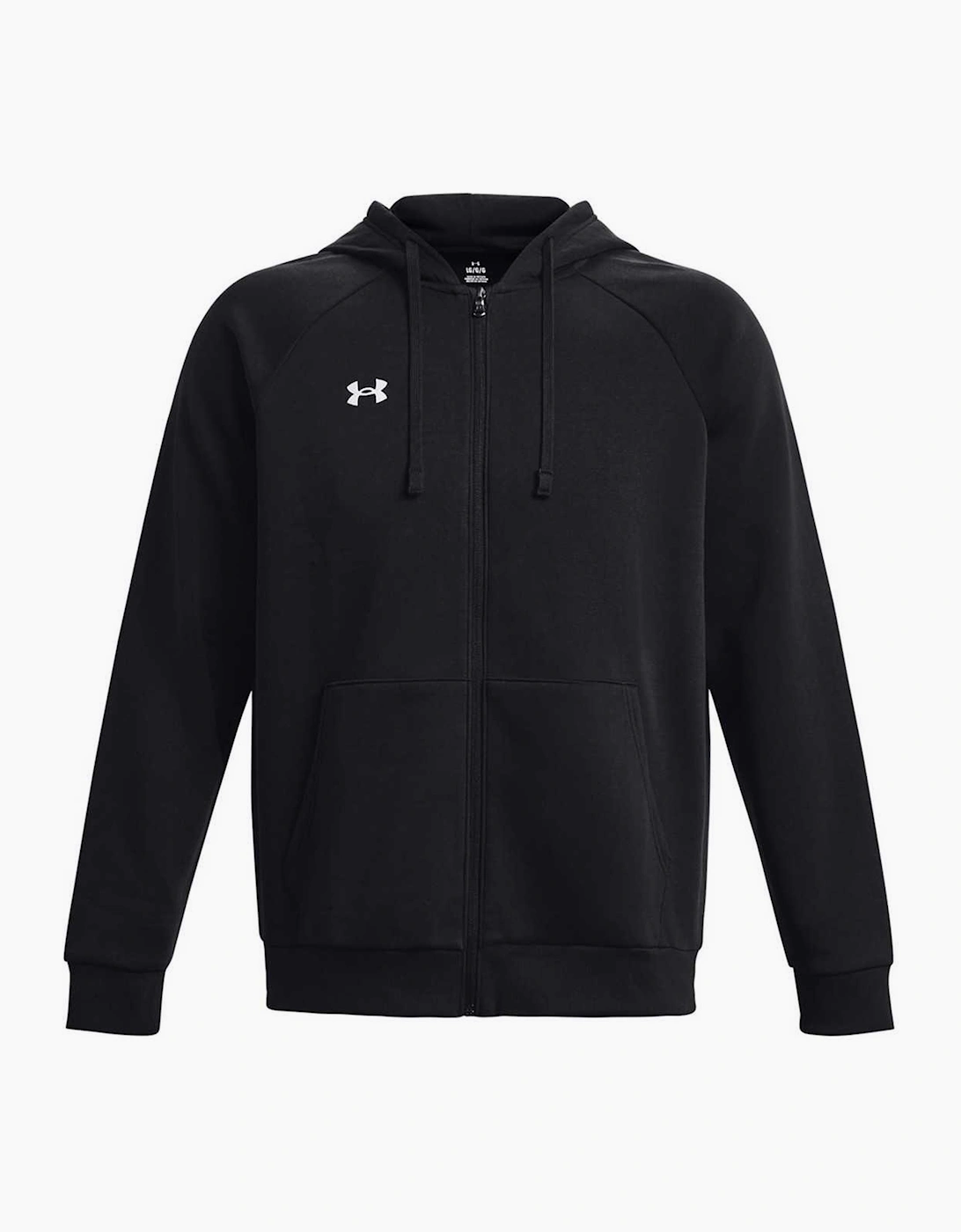 Under Armour Unisex Black Adult Rival Fleece Full Zip Hoodie - Size 18/20/44