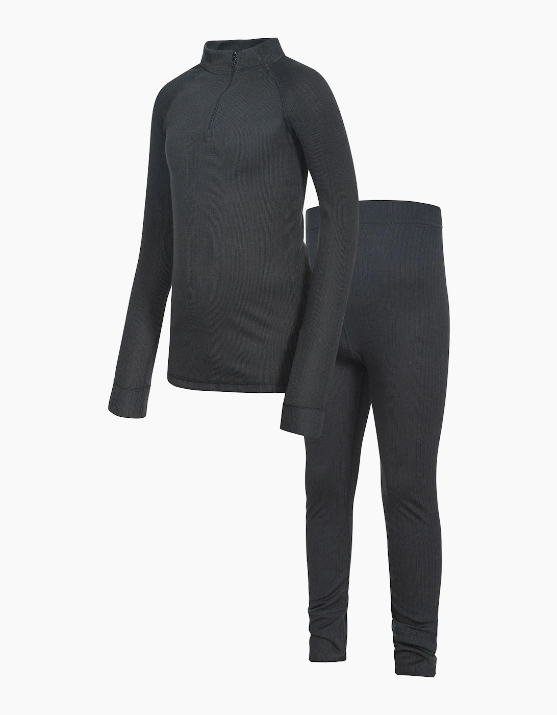 Trespass Girls Black 'S Unisex Unite360 Thermal Base Layer Set (Top And Bottoms) - Size: 10 Years/9 Years Kids