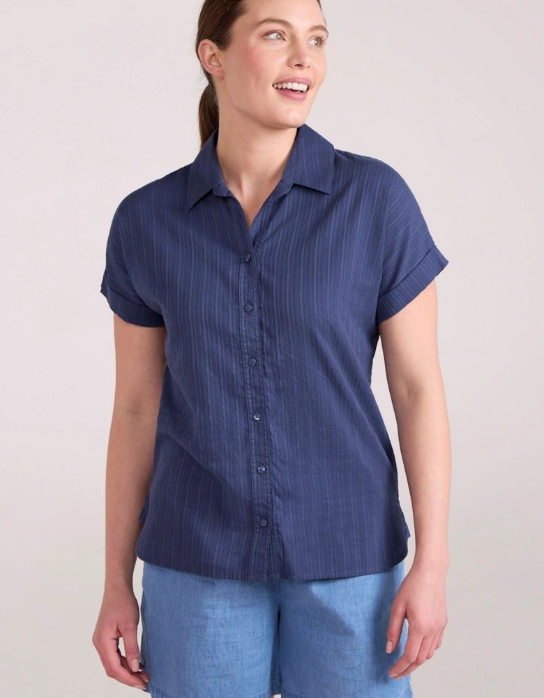 Womens/Ladies Palm Checked Relaxed Fit Shirt