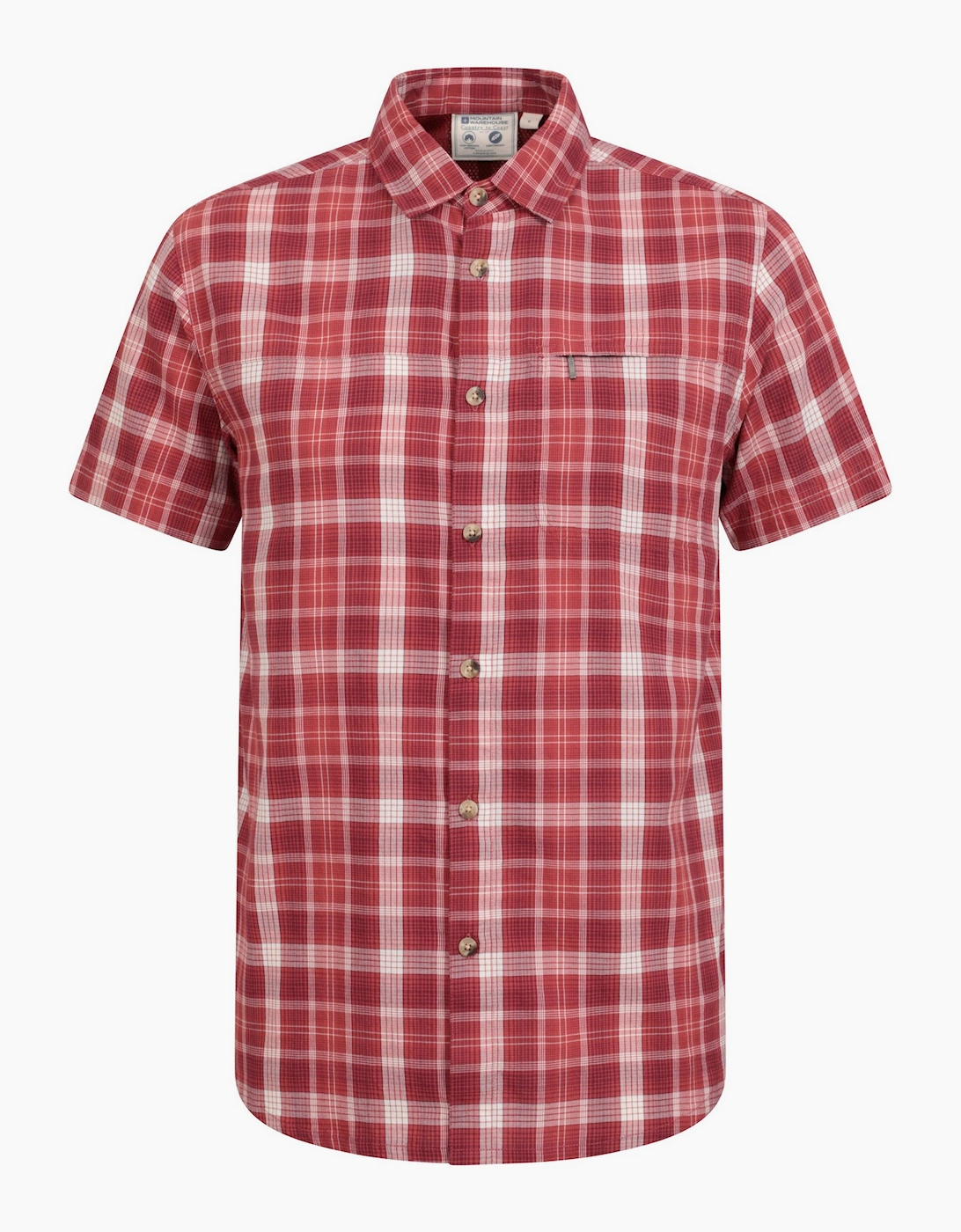 Mountain Warehouse Men's Red Cotton Shirt - Size: 42/Regular