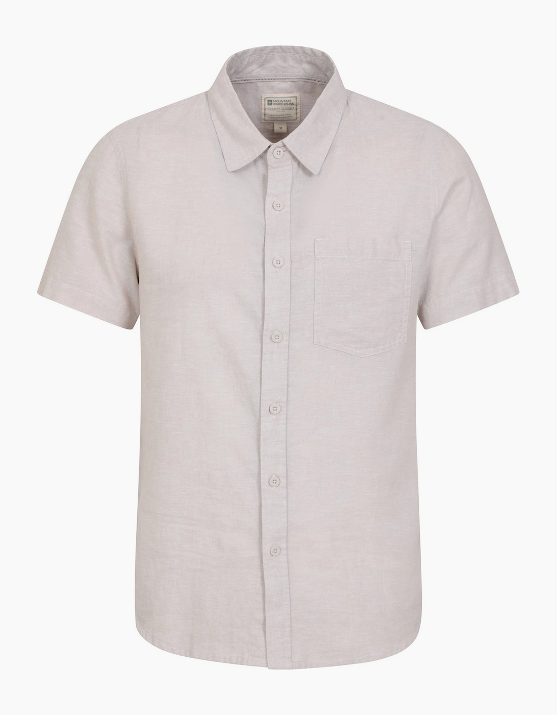 Mountain Warehouse Men's Cream Lowe Linen Blend Shirt  Regular/36 S