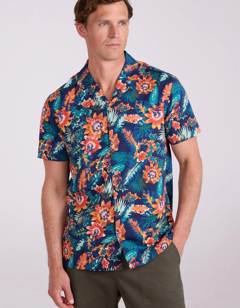 Mens Palm Leaf Beach Shirt
