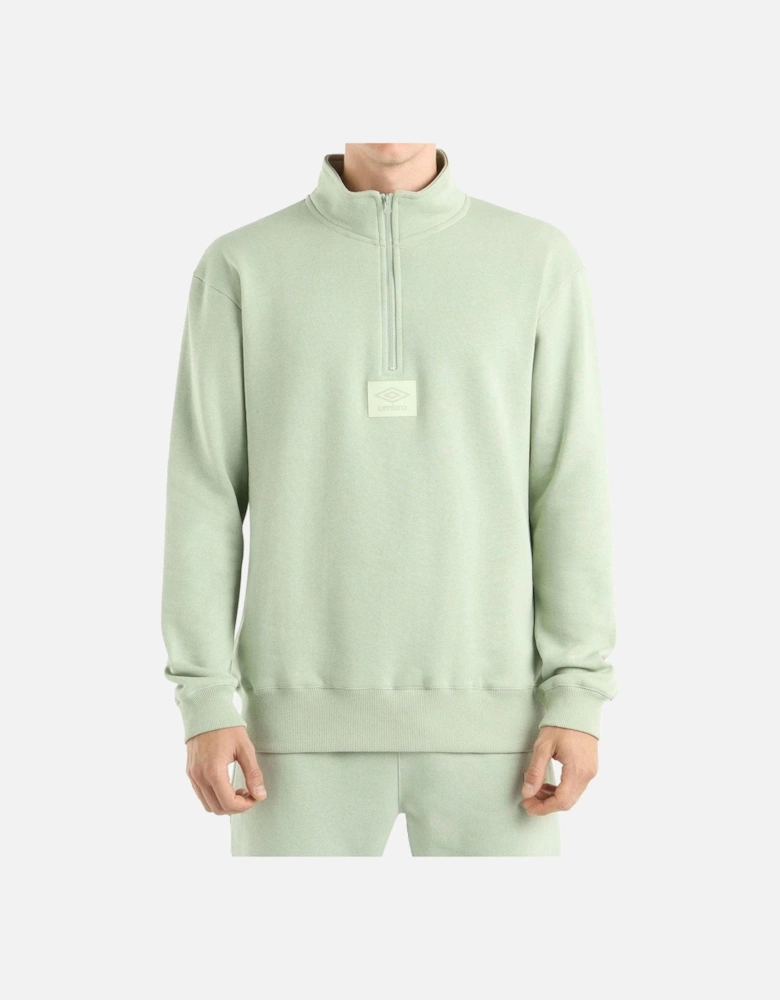 Mens Logo Quarter Zip Fleece Top