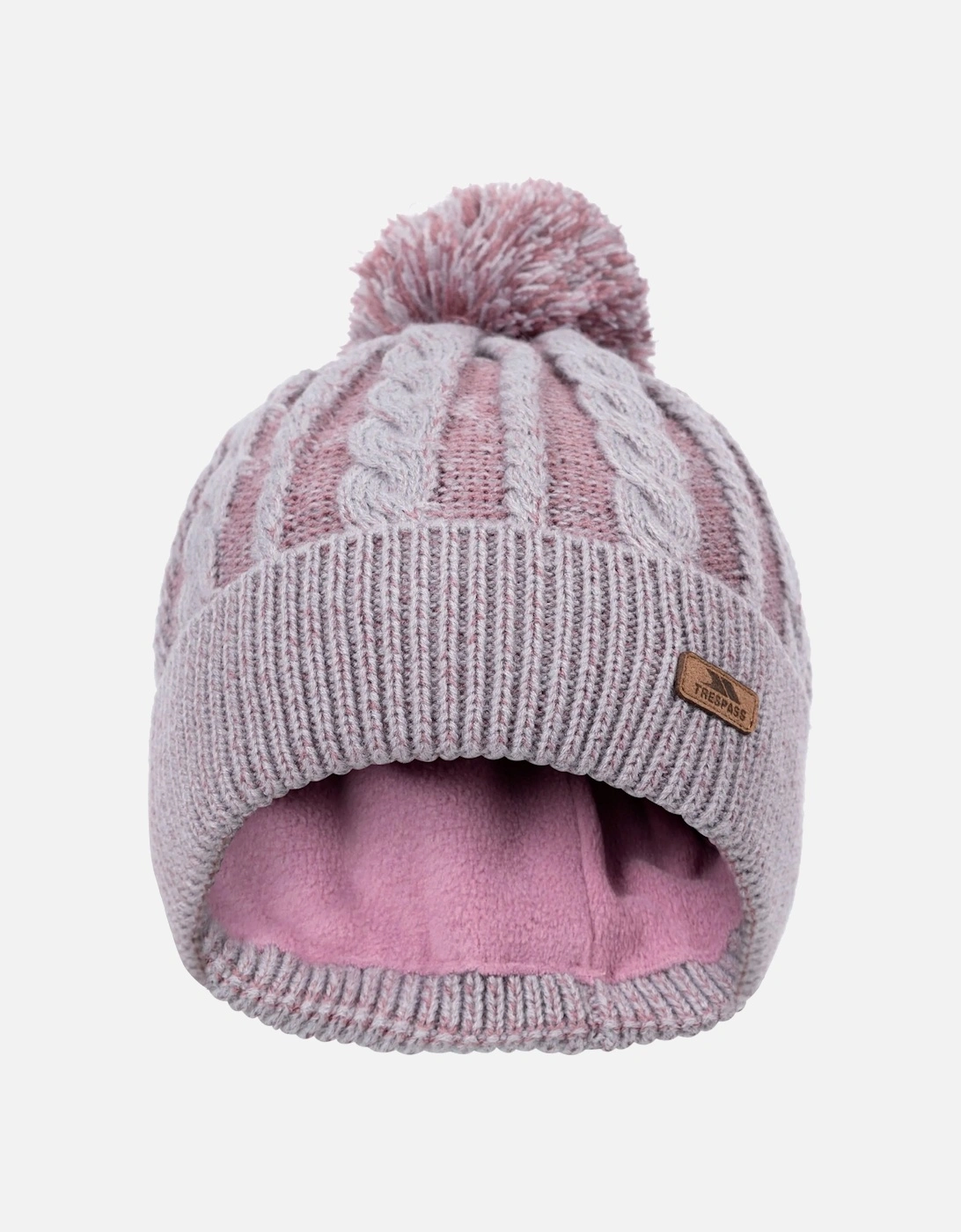 Womens/Ladies Elle Leather Badge Beanie, 4 of 3