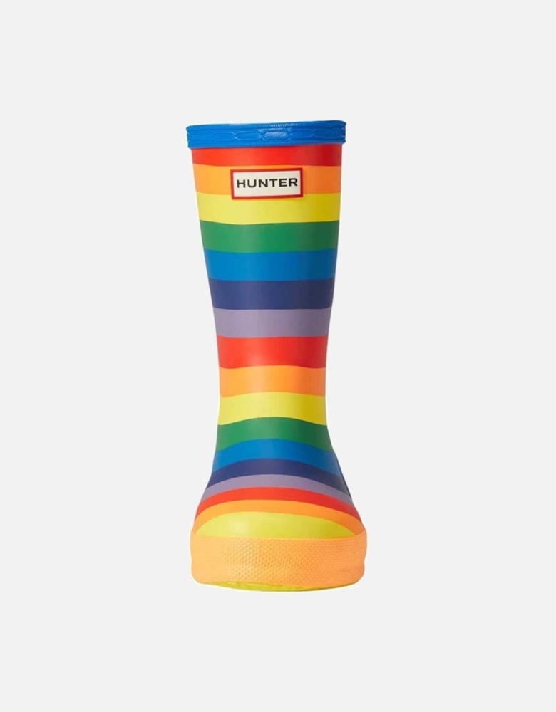 Childrens/Kids Original First Classic Rainbow Wellington Boots