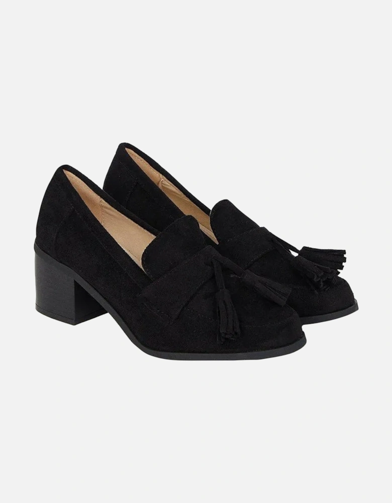 Womens/Ladies Lena Block Heel Loafers
