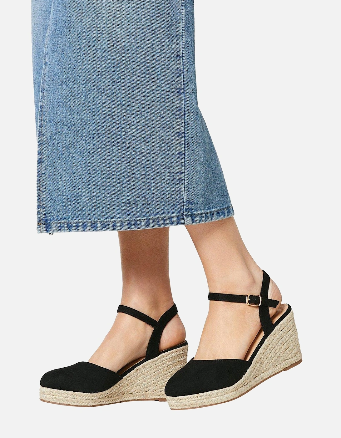 Womens/Ladies Rumor Closed Toe Wide Wedges, 2 of 1