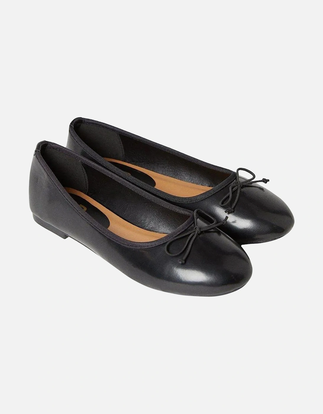 Womens/Ladies Phoebe Bow Flat Ballet Shoes, 3 of 2
