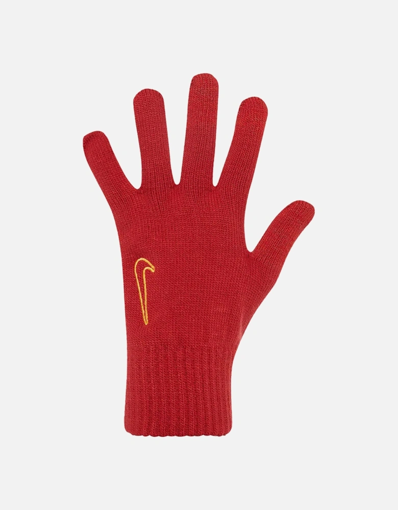 Mens Cinnabar Knitted Swoosh Gloves