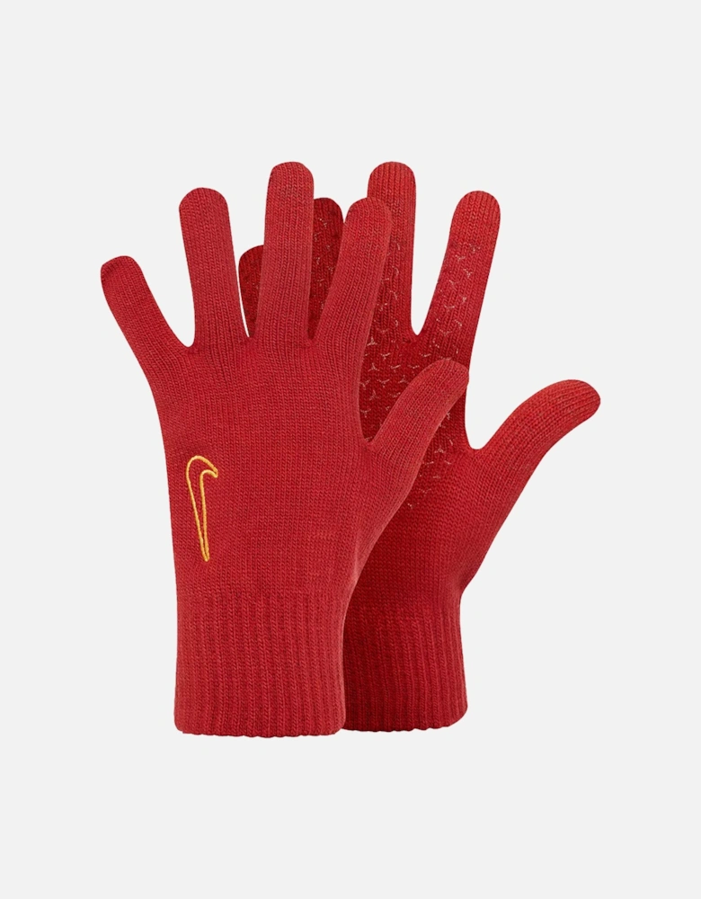 Mens Cinnabar Knitted Swoosh Gloves