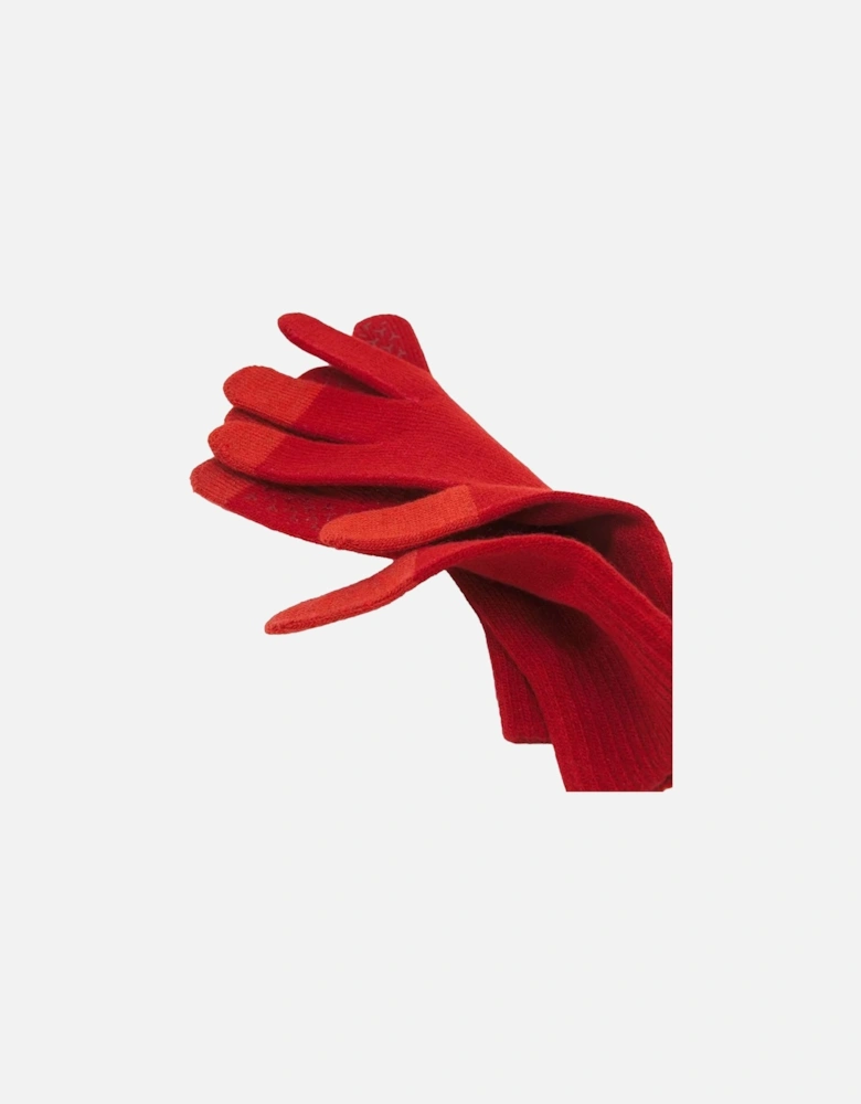 Mens Cinnabar Knitted Swoosh Gloves