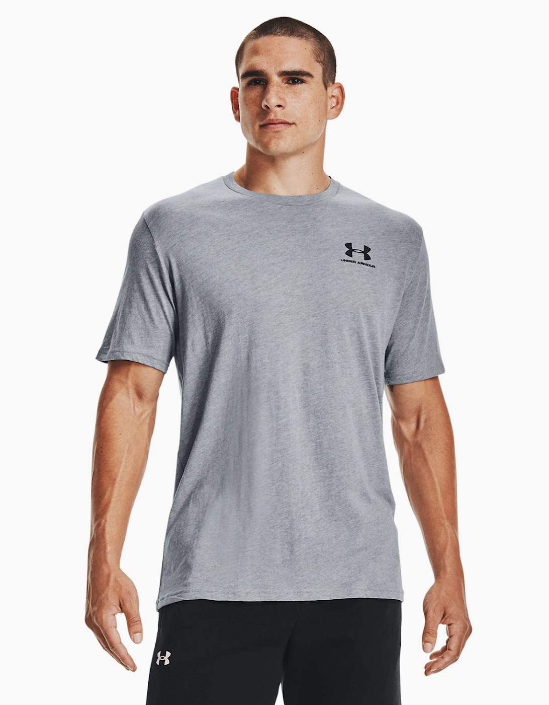 Under Armour Men's Grey Sportstyle Short-Sleeved T-Shirt  46 3XL