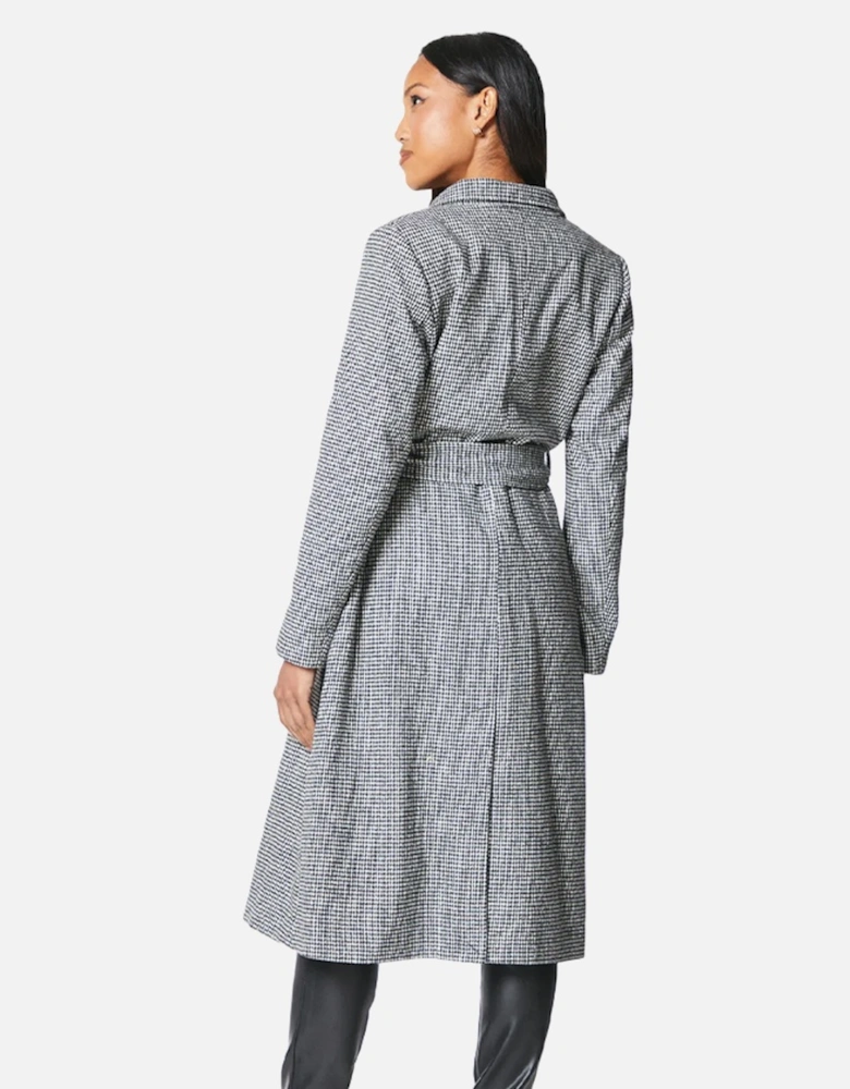 Womens/Ladies Checked Wrap Belted Coat
