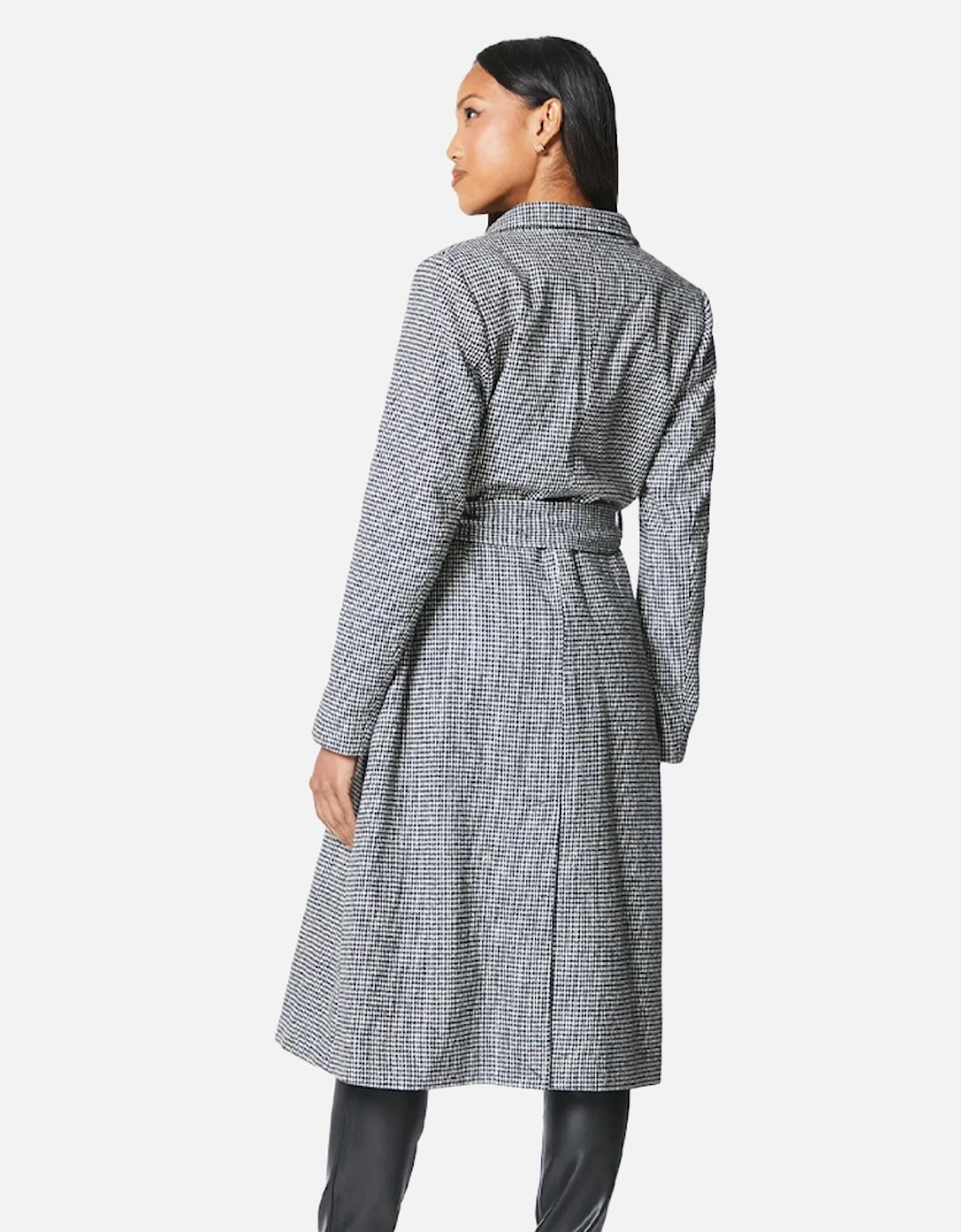 Womens/Ladies Checked Wrap Belted Coat