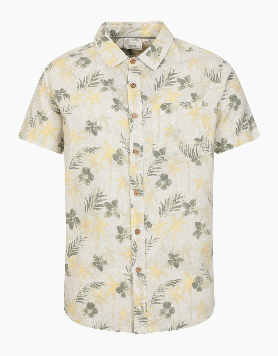 Mountain Warehouse Men's Green Tropical Short-Sleeved Shirt - Size: 46/Regular