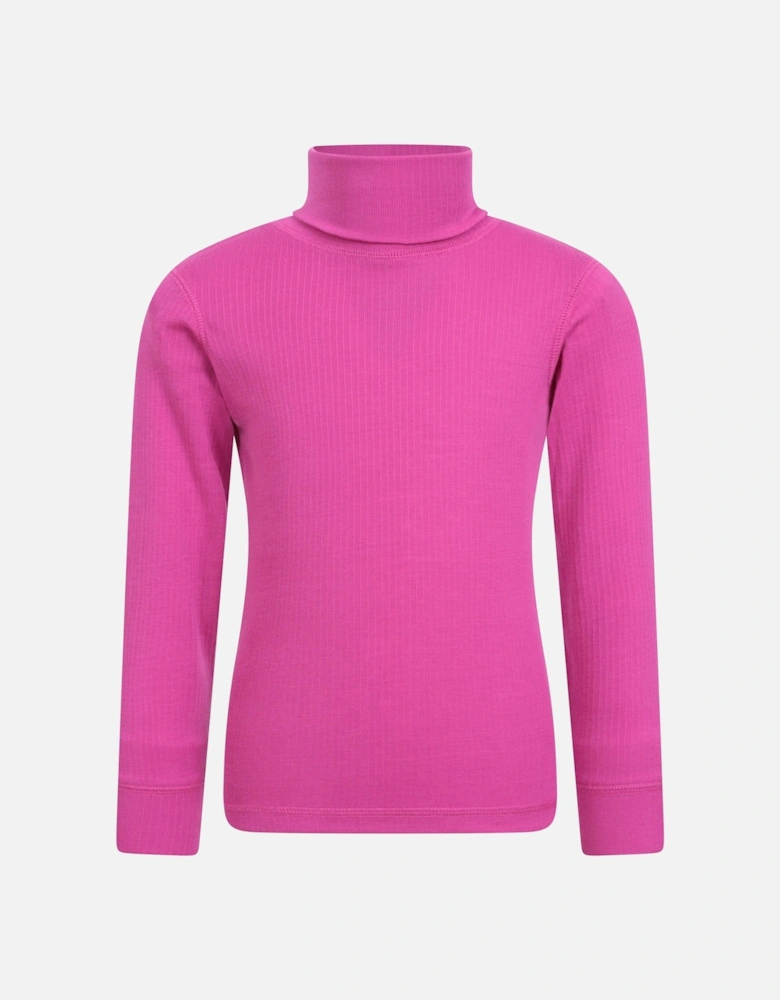 Childrens/Kids Talus Roll Neck Long-Sleeved Top