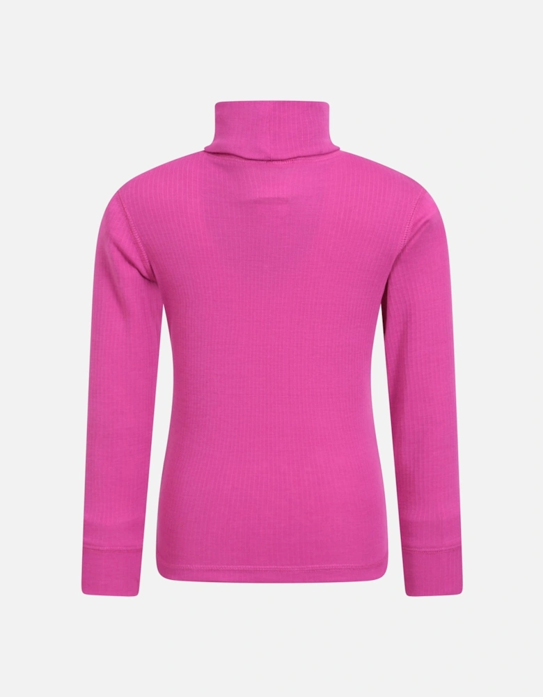 Childrens/Kids Talus Roll Neck Long-Sleeved Top
