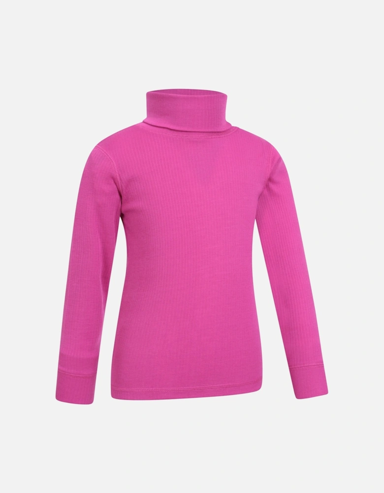 Childrens/Kids Talus Roll Neck Long-Sleeved Top