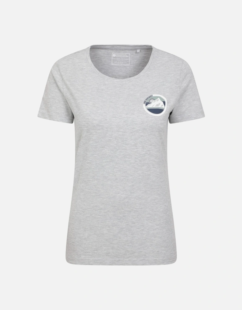 Womens/Ladies Lake District Tree Ring Organic T-Shirt