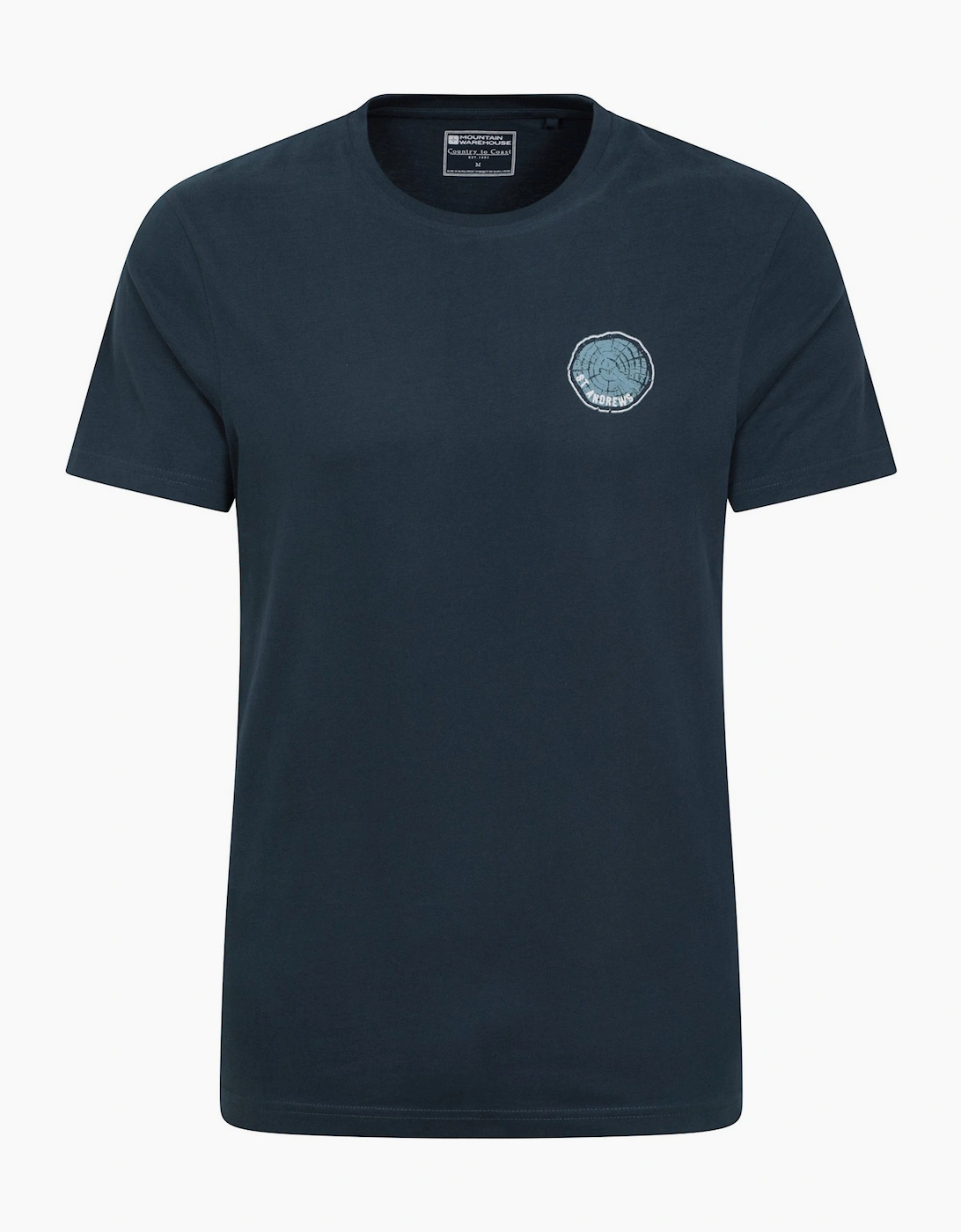 Mountain Warehouse Men's Navy St Andrews Tree Ring Organic T-Shirt - Size 38