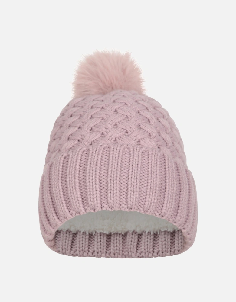 Womens/Ladies Lisbon Pom Pom Borg Lined Beanie