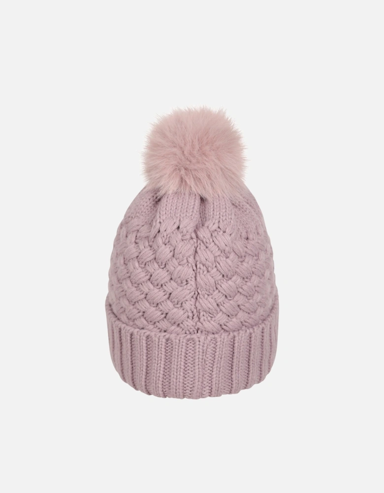 Womens/Ladies Lisbon Pom Pom Borg Lined Beanie