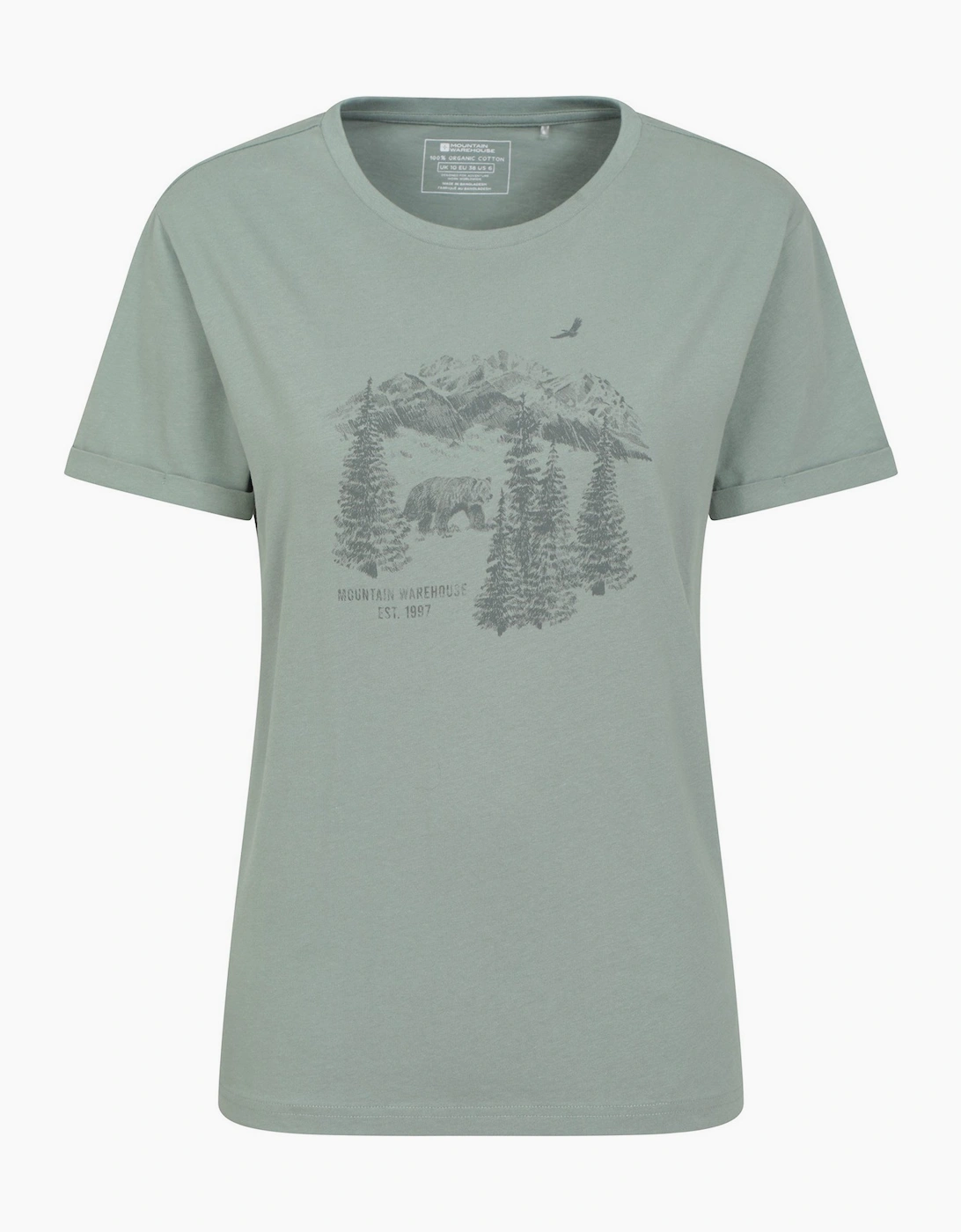 Mountain Warehouse Women's Mountain Warehouse Womens/Ladies Forest Bear Organic Loose Fit T-Shirt - Green