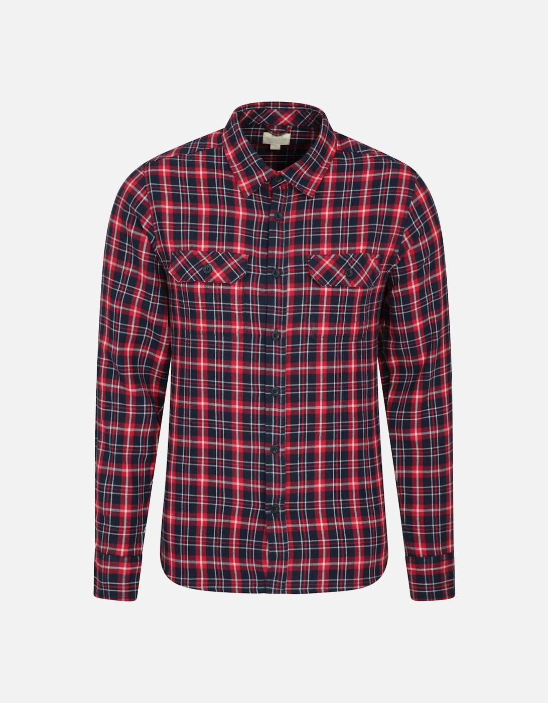 Mens Trace Flannel Long-Sleeved Shirt, 4 of 3