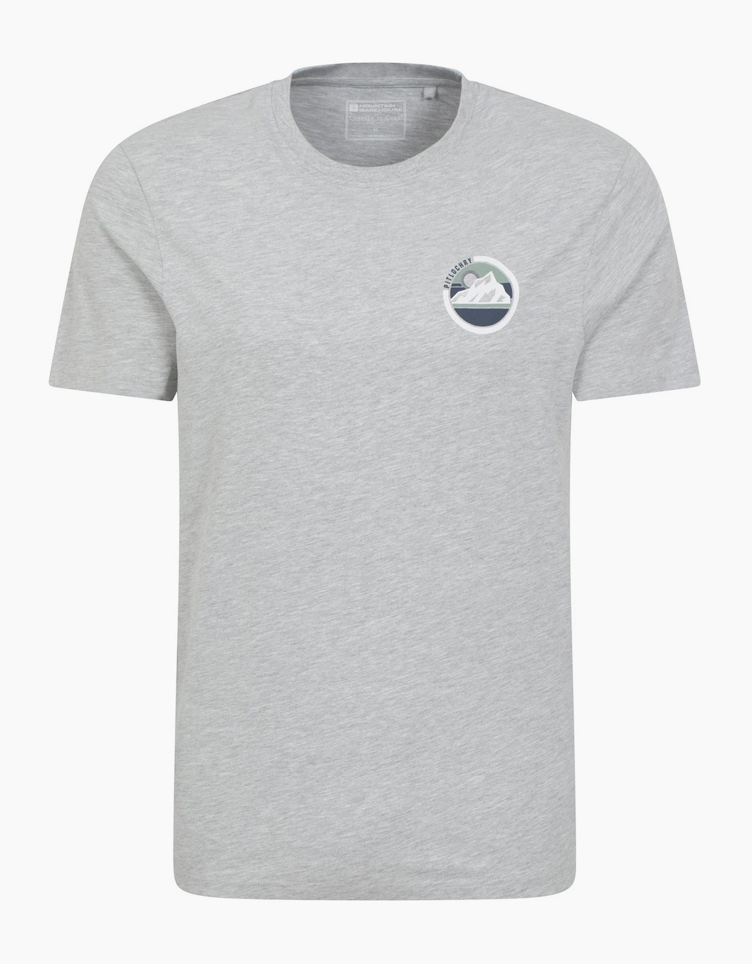 Mountain Warehouse Men's Grey Pitolchry Mountain Cotton T-Shirt - Size: 44