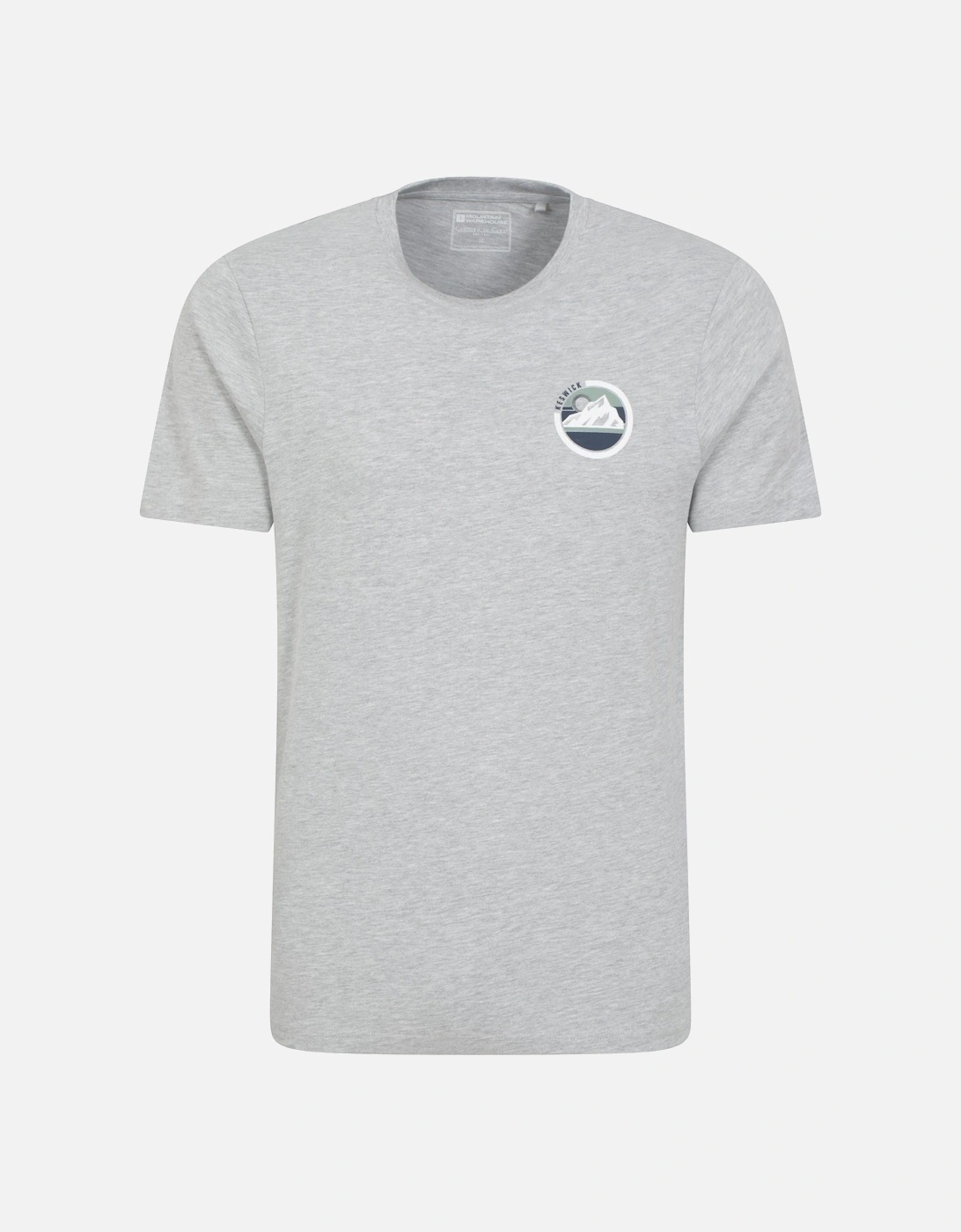 Mountain Warehouse Men's Grey Keswick Mountain Cotton T-Shirt - Size: 44