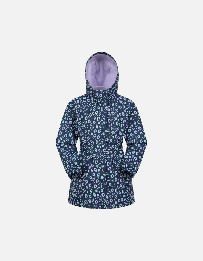 Childrens/Kids Dale Leopard Print Lightweight Waterproof Jacket