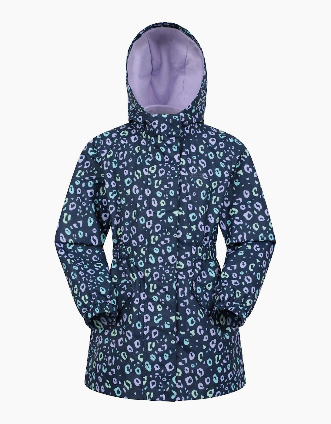 Mountain Warehouse Boys Dusky Purple Childrens/ Dale Leopard Print Lightweight Waterproof Jacket - Size: 5 Years/6 Years Kids
