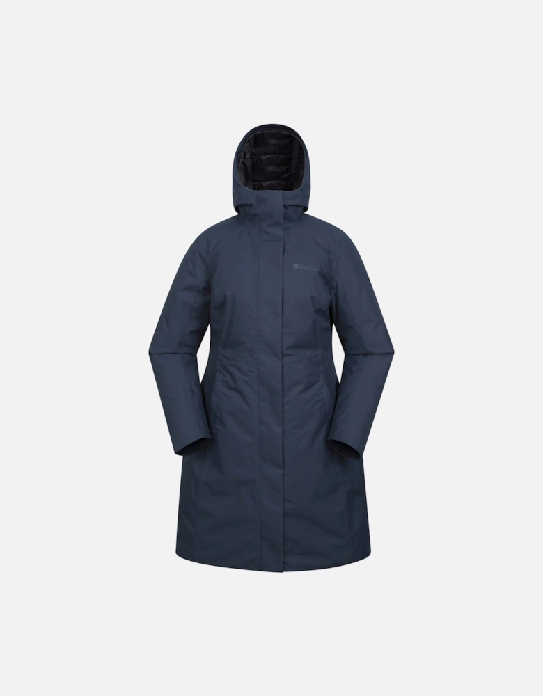 Womens/Ladies Polar Down Long Length Hybrid Jacket