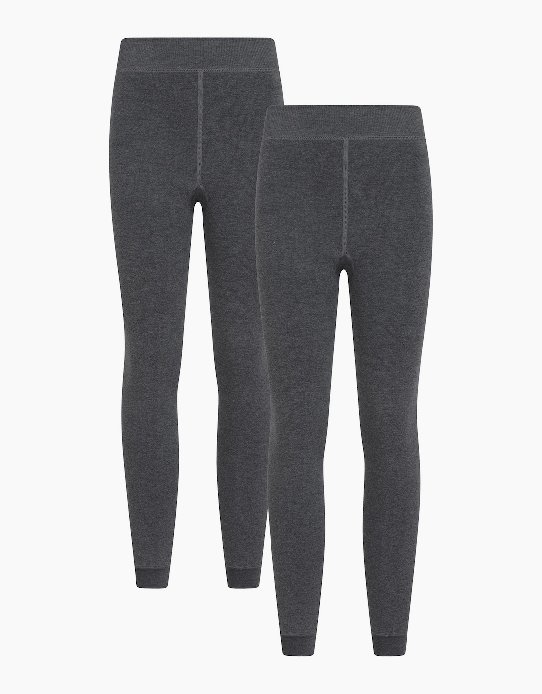 Mountain Warehouse Women's Grey / Fleece Lined Thermal Leggings (Pack Of 2) - Size M