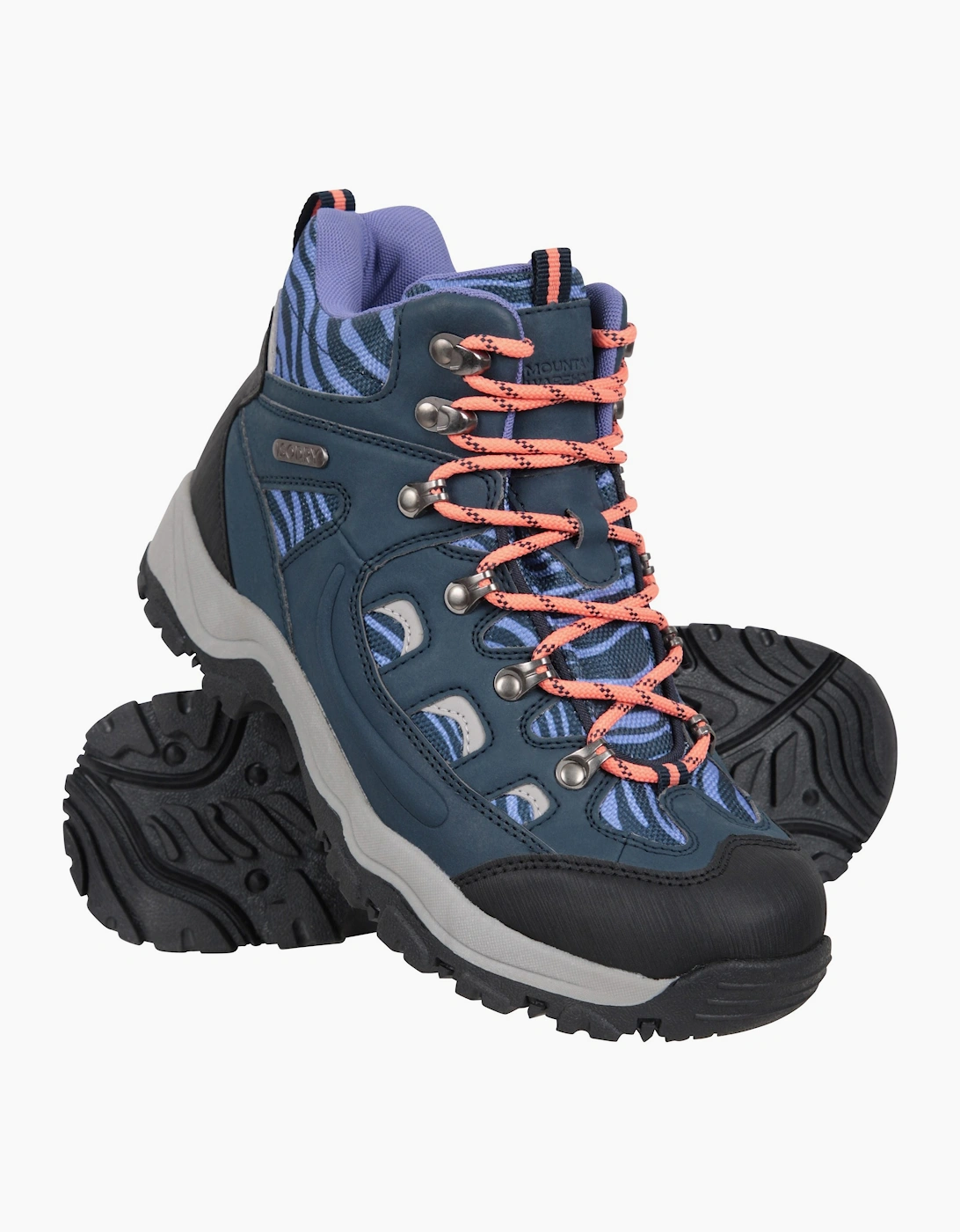 Mountain Warehouse Women's Mountain Warehouse Womens/Ladies Adventurer Leopard Print Faux Suede Waterproof Walking Boots - Navy